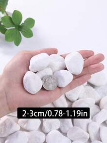 White Decorative Pebbles Suitable For Gardens And Homes -0.3-3 Cm, Multi-Color Stones (White, Black, Yellow, Gray, Purple, Blue, Green) Suitable For Indoor Plants, Outdoor Landscapes, And Holiday Decorations - Perfect For Terraces, Potted Plants, Bathrooms, Aquariums, And Micro Landscapes, Holiday Decorations | Natural Appearance | Beauty, Garden Decorations - Multicolor - View 7