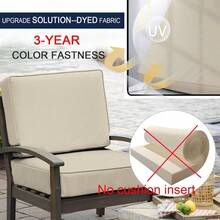 Local Delivery- Outdoor Cushion Slipcovers Waterproof 4 Pack Patio Chair Seat Cushion Covers With Zipper And Tie, 22 X 20 X 4 Inch, Replacement Cover Only - Khaki - View 3