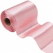 Width 4 Inch Single Face Pink Satin Ribbon Extra Wide Silk Solid Thick Large Solid Polyester Fabric Ribbons For Sewing Making Crafts Cutting Ceremony Wedding Chair Sash Supply 20m Each Roll