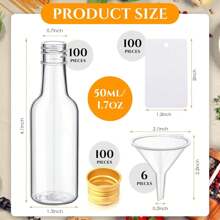 Tarros de plástico transparente con tapas a prueba de fugas - Recipientes reutilizables y herméticos al aire para despensa de cocina, almacenamiento de especias y organización del hogar