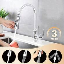 Multi-Purpose Faucet 1pc Multi-Purpose Faucets Extension Device | Kitchen, Bathroom Splash Proof, Pressurized Sprinkler Joint, Three-Speed Rotatable Bubbler, And Scrubbing Nozzleler Joint, Three-Speed Universal, Rotatable Bubbler, And Scrubbing Nozzle RV Kitchen Faucets Kitchen Items Kitchen Accessories Kitchen Tools