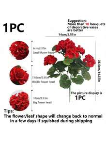 1/2/4 peças grandes gerânios artificiais flores roxas de plástico falso para casa casamento cozinha jardim mesa centro de mesa decoração interna e externa plantas falsas decoração de quarto decoração de outono decoração de outono centro de mesa gerânios artificiais realistas flores para áreas externas