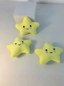 1 Cartoon Star Shape Pet Plush Toys Can Sound Pet Play Toys Cost-Effective, Lovely Shape Your Pet Will Love