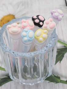 1/2/3/4/5 Stücke Mascara Bürsten mit Katzenpfoten Design, niedliche Reise Make-up Pinsel für Augenbrauen und Wimpernverlängerung