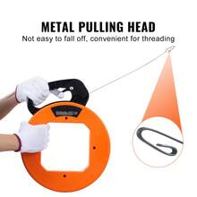 Fish Tape, 120-Foot, 1/8-Inch, Steel Wire Puller With Optimized Housing And Handle, Easy-To-Use Cable Puller Tool, Flexible Wire Fishing Tools For Walls And Electrical Conduit, Non-Conductive - 1/8 Inch 120ft - View 6