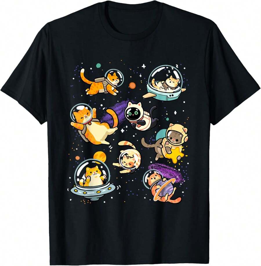 Space Cat Doughnut Shirt Super Flying Kitty Galaxy T Shirt