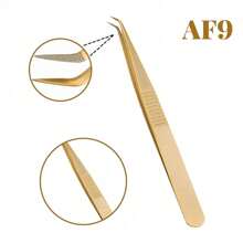 FADVAN 1 Pc Eyelash Tweezers Extension Pink Stainless Steel Superhard Tweezers With Fiber Tips High Precision Anti-Static Lash Tweezers Cell Clamp Peacock Clamp