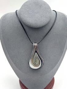 Pingente de vidro feito à mão em estilo boêmio, 1/4 peças - Design espiral multicolorido, acessório de moda, ideal para roupas casuais