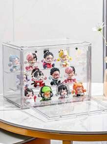 1pc Action Doll Storage Box, Blind Box, Doll Sorting Box, Doll Acrylic Display Box, Transparent Storage Box, Assembled Toy Storage Display Box, Christmas, Valentine's Day, And New Year Decoration