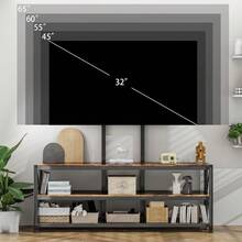 Mueble TV with Stand,para Televisor De 32 a 65 Pulgadas Mueble TVs,Mueble De TV Abierto de 3 Niveles,Centro De Entretenimiento para TV,El Tamaño es 115*34*53CM. (Brown) - por defecto - Ver 4