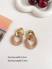 1 Pair Classic Abstract Vintage Street-Style Geometric Patchwork Earrings - Earring - View 9