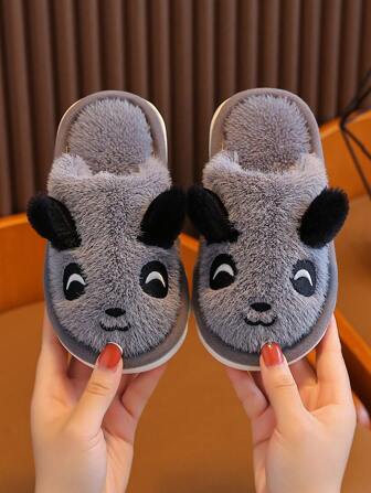 Ciabatte termiche calde per uomo/donna/bambini, simpatiche ciabatte da casa in peluche con cartoni animati, antiscivolo per bambini e studenti