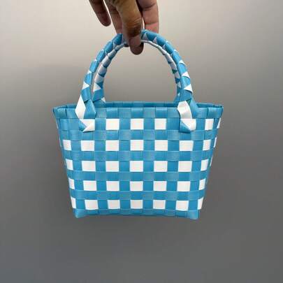 Woven Handbag.87x5.91IN - Girls Purses Kids, Stocking Stuffers Toys Girl Gifts, Bolso Para Niña Holiday Party Basket Bag,Bolsos,Girl,Little Girl Purse,Kids Purses,Girls Purses Kids,Girl Gifts