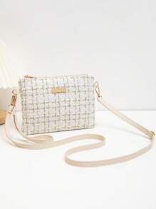 Nuevo bolso de mano de paja trenzada para mujer, bolso cruzado casual y versátil, bolso cuadrado pequeño, primavera/verano