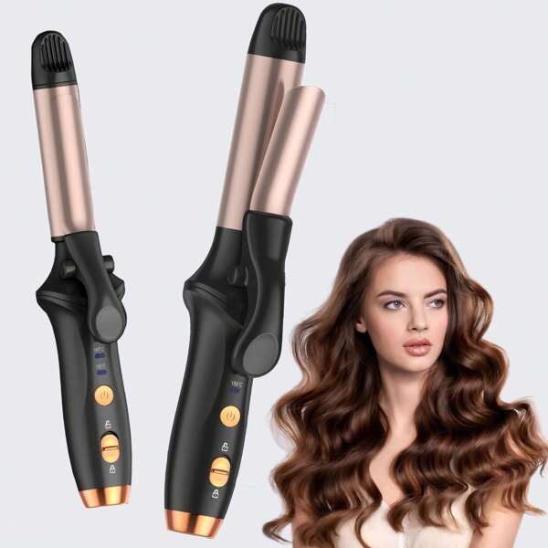 1inch Hair Curling Iron, 4000mAh Large Capacitor, Portable Wireless Curling Iron With Safety Lock,3 Temperature Settings For All Hair Types,Straight Curling Dual-Use Travel Portable Dormitory Multifunctional Non-Invasive Hair Curling Wand,For Fashion Hair Dressing,Back To School,Gift
