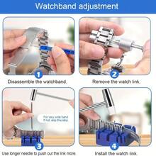 Watch Repair Kit, For Watch Battery Replacement & Watch Link Removal And Resizing & Watch Opener, Watch Repair Screwdriver Set, Watch Wrench Back Remover, Watch Cleaning, Spring Bar Tool