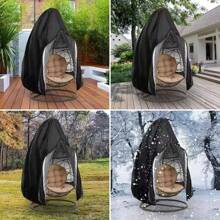 Waterproof Hanging Egg Chair Cover, Windproof Egg Chair Cover With Zipper & Snap Button, Outdoor Wicker Egg Chair Slipcover