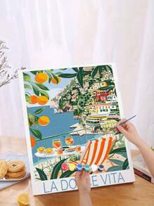 Pintura al óleo digital sin marco de 40*50cm de Italia: Ilumina la vida creativa, retrata un mundo colorido. Pintura al óleo digital DIY. Es la fusión perfecta de la creatividad y la diversión, una excelente opción para la interacción, el compartir en pareja y la relajación personal. Lienzo de alta calidad, textura fina, que lleva tus sueños artísticos. Identificación digital clara, incluso sin ninguna base de pintura, puedes comenzar fácilmente, todos pueden convertirse en artistas.