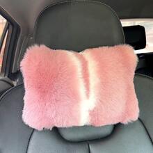 2pcs Cute Plush Car Headrest Neck Pillow, All-Season Universal Car Interior Accessory - 2pcs - View 17