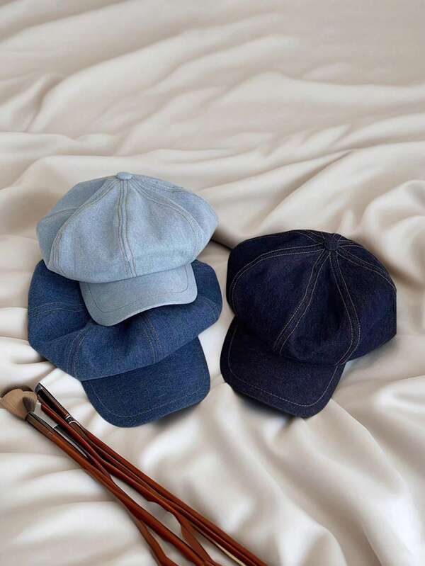 قبعة ذات ثمانية أوجه ريترو قطعة واحدة، رقيقة لفصلي الربيع والصيف، ذات طراز قديم معتق مناسبة للسفر والارتداء اليومي