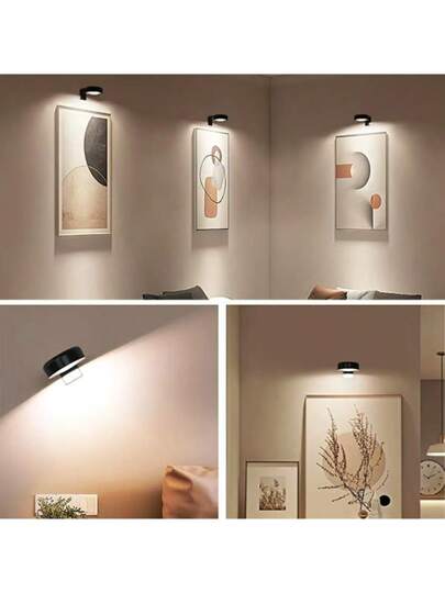 LED Battery Powered Magnetic Painting Lights, Wireless Home Wand Remote Control