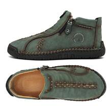 Women Oxford Ankle Boots Lace Up Design Non Slip Sole - 綠色 - 查看 8