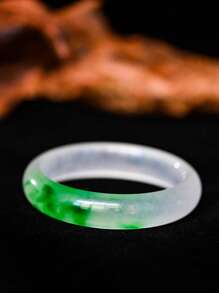 Natürliches Quarz Eis Blumen Jade Armband. Transparente Eis Jade Heilserie Gletscherkorn Quarz Stein Armband. Modischer Luxus Schmuck für Frauen, geeignet für den täglichen Gebrauch (kommt mit Geschenkbox)