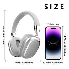 Gerripuer 新款蓝牙耳机，HIFI音质，舒适耳垫，可折叠旋转设计，Type-C金属接口，高端商务礼品无线蓝牙耳机 - 銀色 - 查看 4