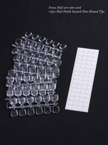 Nail Polish Swatch Dots Round Nail Color Swatches Clear Transparent Nail Polish Display Nail Sample Swatches With Adhesive Sticker For Gel Polish Nail Swatch Book
