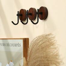 1/3件胡桃木门后挂钩强力粘性挂衣架墙壁单钩免打孔衣服粘钩单钩