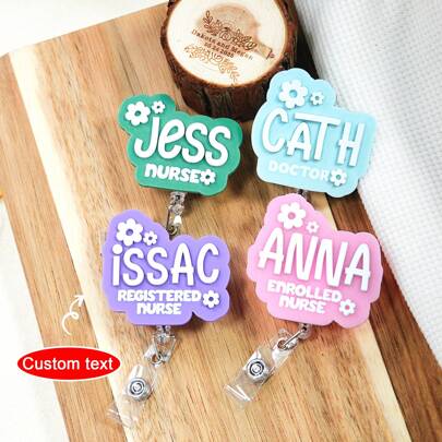 Personalized Retractable Nurse Badge Reel | Nurse Name Badge | Name Badge | Educator | Nurse | Doctor | Teacher | Dentist | Midwife
