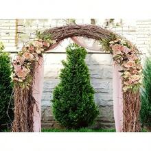 1 件婚礼拱门花 - 人造花饰 - 适用于婚礼拱门仪式标志、婚礼椅背装饰、节日和派对装饰、春夏装饰 - 适合婚礼和活动 - 送给新娘和活动策划者的完美礼物