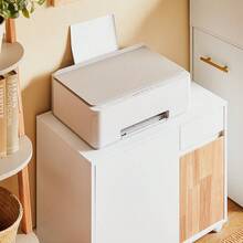 SoBuy Filing Cabinet Filing Cabinet Trolley Printer Table Made Of PB(E1) White - White - View 8