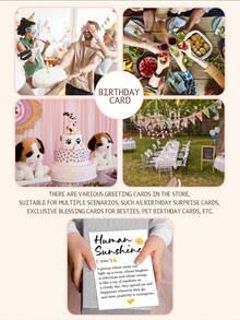 1PC Cute Thank You Card For Women Appreciation Card For Teacher Friends Coworkers Doctor Nurse Inspirational Quotes Gift For Mom Aunt Sister Daughter Human Sunshine - Multicolor - View 3