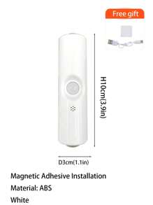 Rechargeable White Magnetic LED Motion Sensor Wall Sconce, Adjustable 3 Colours Variable Light, Dusk To Dawn, Living Room, Bedroom, Hallway, Closet, Cabinet - USB/Battery Powered, Modern White Ambient Design