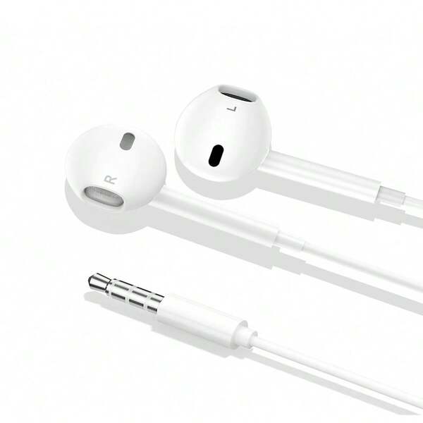 1 pieza Auriculares con cable de alta calidad de 3.5mm, compatibles con teléfonos inteligentes/iPad con conector de 3.5mm, MP3, iPod
