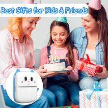 亲子联谊迷你打印机，儿童热敏绘图打印机，家庭活动益智玩具，适合3-12岁儿童的圣诞生日礼物