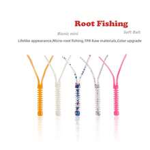 10 件双尾软饵，5.5 厘米/2.16 英寸，0.3 克迷你鱼饵，户外钓鱼用品，根钓小软饵