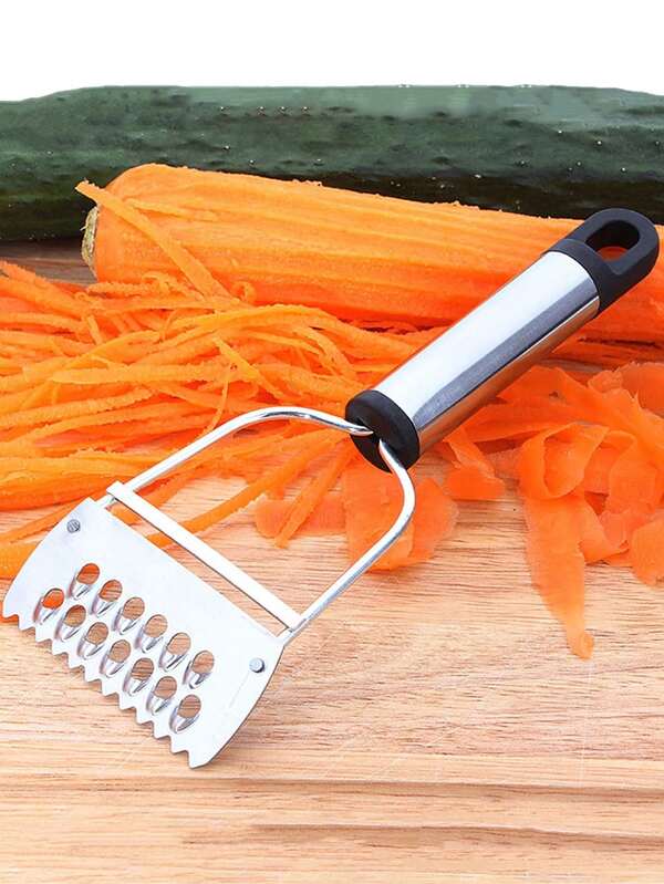 1pc Stainless Steel Multifunctional Vegetable Grater And Slicer - Perfect For Potatoes, Carrots, And Fruits - Portable Kitchen Accessory For Indoor And Outdoor Use