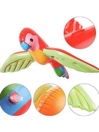 1pc Inflatable Flying Parrot Balloons, Parrot Theme Party Supplies, Suitable For Tropical Party Gifts, Hawaiian Banquets, Summer Party, Garden Lawn Ornaments, Park Decorations