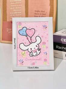 Sanrio Kit de pintura de diamantes de Kuromi de Sanrio, materiales DIY hechos a mano para niños, regalo de cumpleaños para niños, pintura de diamantes, adorno de escritorio para decoración interior
