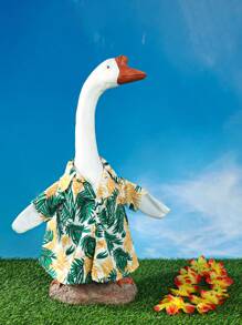 1 pièce Tenue légère et respirante pour ferme avicole, chemise jaune en simulation de cygne blanc avec couronne, convient pour toutes les saisons