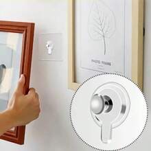 4 Peças Ganchos Adesivos Transparentes Sem Furos para Pendurar Quadros, Sem Danos, Organizador Sobre a Porta, Gancho para Roupas, Cabide de Parede, Gancho Adesivo de Parede, Organizador de Parede, Conjunto de Cabides, Moldura de Foto de Parede