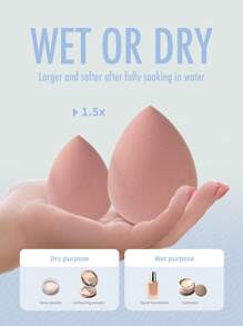Dry Wet Use Beauty Egg,1pc Makeup Egg & 1pc Storage Box Soft&Touch Makeup Sponge For All Skin Type