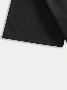 Camiseta impresa en cohete de color de cuello redondo para hombres