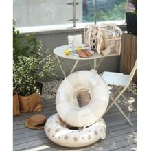 1 Pc Inflatable PVC Swimming Ring - Pink Rabbit, Teddy Bear, Bunny, Cartoon, Pool Float, Suitable For Summer Party, Wedding, Beach Photo Shooting - Great For Family Fun, Inflatable Pool Accessories