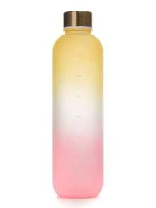 1 bình nước thể thao ngoài trời 1000ml, cốc nước màu chuyển sắc cực kỳ bắt mắt, bình nước nhựa dung tích lớn, dễ mang theo, thích hợp cho các hoạt động thể thao ngoài trời, tập thể dục, cắm trại. - Bột cam - Xem 2