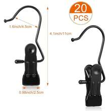 Boot Hanger Clips For Closet, Laundry Hanging Hooks Heavy Duty Clips Boot Holder Portable Single Hooks Space Saving For Pants - Multicolor - View 3