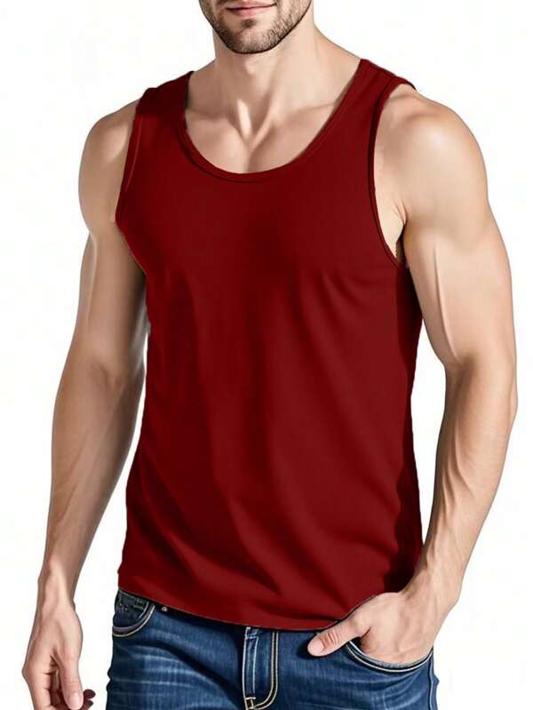 Men's Quick-Dry Sleeveless Tank Top Fitness Gym Shirt Sports Basketball Activewear Training Short Sleeve T-Shirt
