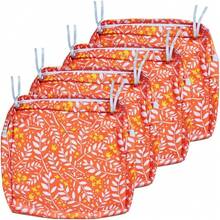 Local Delivery- Outdoor Cushion Slipcovers Waterproof 4 Pack Patio Chair Seat Cushion Covers With Zipper And Tie, 22 X 20 X 4 Inch, Replacement Cover Only - Guava - View 1